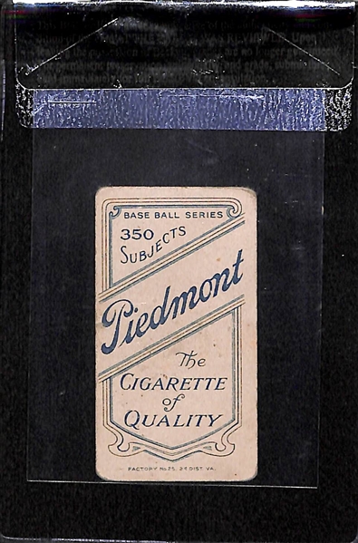 1909-11 T206 Roger Bresnahan - With Bat - Piedmont Back - BVG 2.0